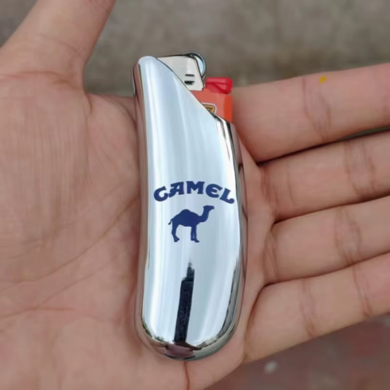 Fashion Metal Lighter Case Cover Shell Holder for Bic Lighters Sleeve J5 J6 Type Mini/Standard without Lighter