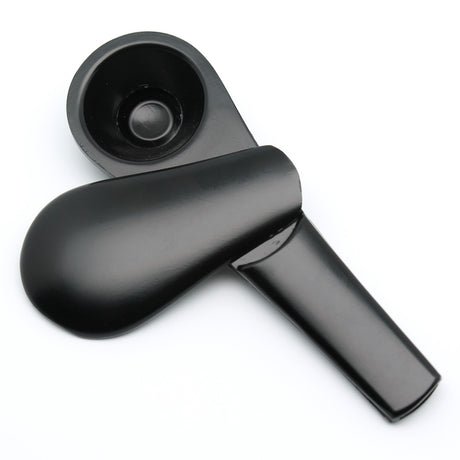 3.8" Metal Smoking Pipes Magnetic Lid Zinc Alloy Smoke Bowl Tobacco Black Pipe