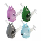 6" Silicone & Glass Bong Water Pipe Hookah Bubbler W/ Bowl Random Color