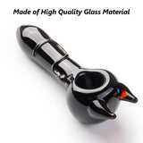2-PACK 4-INCH HANDMADE GLASS TOBACCO PIPES WITH BOX
