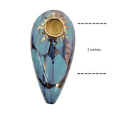 4" Ceramic Smoking Tobacco Pipe Oval Iced Mint Made in USA