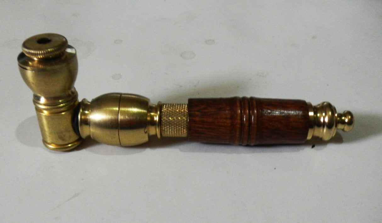 Metal Tobacco Chamber Smoking Pipe Genuine USA Brass Long Pipe Bowl