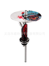 EL BOMBER STAINLESS STEEL SINGLE TUBE HOOKAH SET WITH GLASS BASE