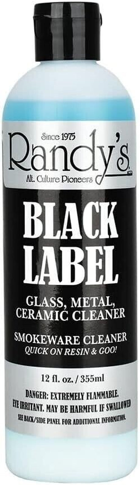 Randy'S Black Label Glass Cleaner 2-Pack 12Oz Bongs Pipes Rigs Ceramic Metal New