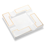 Ceramic Cigar Ashtray Square Cigarette Ashtrays 4 Holder 1 Ash Slot Table Cigar Ash Tray Large Ashtray for Home with Box