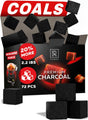 M. ROSENFELD 72 PCS COCONUT HOOKAH CHARCOAL 25MM CUBES