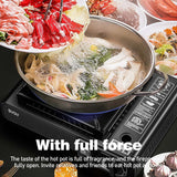 GVDV PORTABLE 1-BURNER BUTANE CAMPING BLACK STOVE WITH UPDATED CARRYING CASE