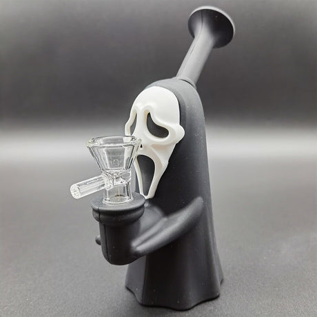 6.3" Faceless Man Hookah Smoking Bubbler Silicone Bong Water Pipe W/ Glass Bowl