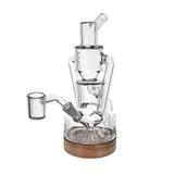 MJ Arsenal Alpine Series APEX MINI RIG Water Pipe 7.4" Boro Glass W Walnut Wood