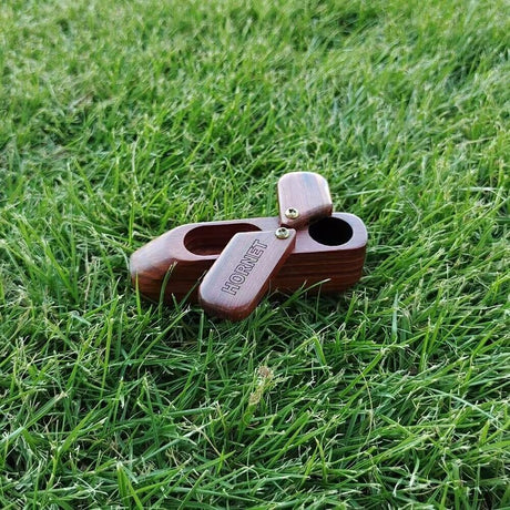 2 Value Set Wooden Pipes 180° Rotating Handmade Wooden Pipe with Storage Chamber