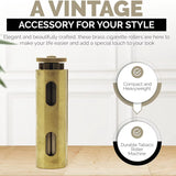 SOLID BRASS MANUAL CIGARETTE ROLLING MACHINE – FITS 70 MM ROLLING PAPERS