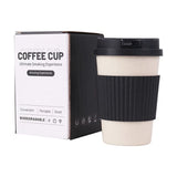 5.5'' Silicone Portable Brown Coffe Cup Glass Bong Water Pipe Bubbler