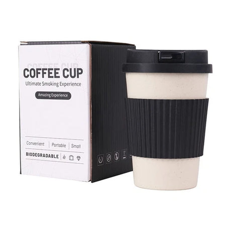 5.5'' Silicone Portable Brown Coffe Cup Glass Bong Water Pipe Bubbler