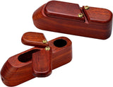 New Rotary Cover Wooden Smoking Pipe Portable Wood Pipe with Tobacco Storage Box