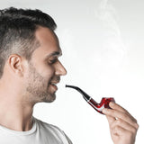 Joyoldelf Tobacco Pipe, Classic Smoking Pipe with Foldable Tobacco Pipe Stand