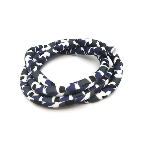 COLORFUL SILICONE HOOKAH HOSE CARBON FIBER SKULL DESIGN 12MM ID 17MM OD 1500MM