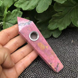 Natural Quartz Smoking Pipe Crystal Point Wand Stone Rock Obelisk Healing 1Pc
