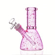 MINI Pink 6Inch Glass Hookah Bong Bubbler Smoking Water Pipe Portable Glass Bowl