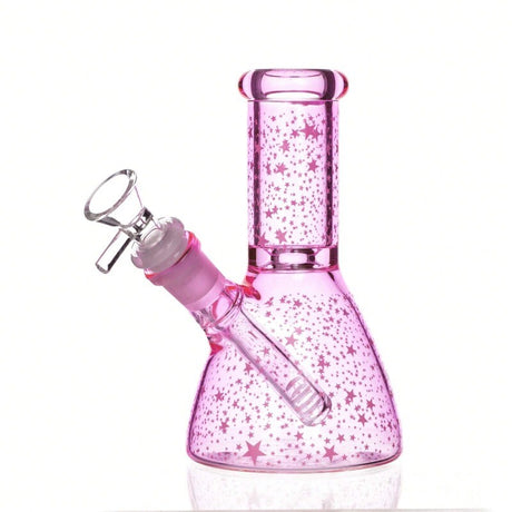MINI Pink 6Inch Glass Hookah Bong Bubbler Smoking Water Pipe Portable Glass Bowl