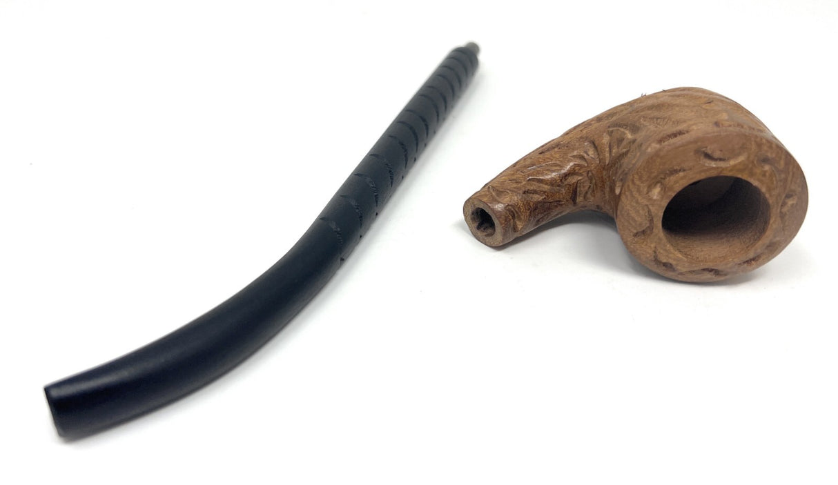 11 Inch Long Churchwarden Gandalf Hobbit Carved Pearwood Tobacco Pipe Bowl