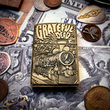 ZIPPO GRATEFUL DEAD ENGRAVED BRASS ARMOR LIGHTER – TRAIN DESIGN