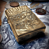 ZIPPO GRATEFUL DEAD ENGRAVED BRASS ARMOR LIGHTER – TRAIN DESIGN