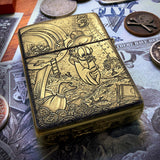 ZIPPO SCROOGE MCDUCK ENGRAVED BRASS ARMOR CIGARETTE LIGHTER – EBENEZER