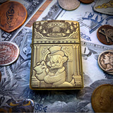 ZIPPO SCROOGE MCDUCK ENGRAVED BRASS ARMOR CIGARETTE LIGHTER – EBENEZER