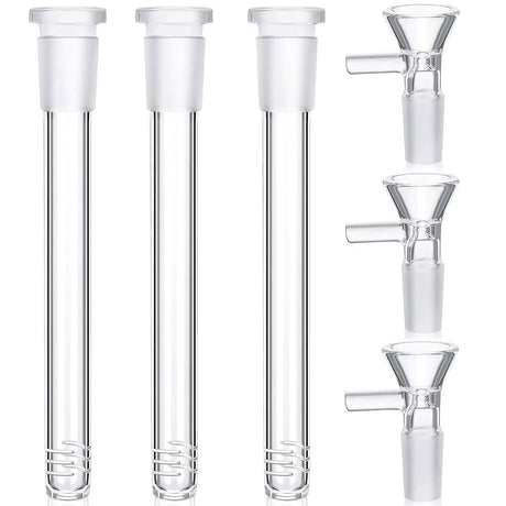 BONG DOWNSTEM (3.8 IN INSERT) WITH 14MM MALE ROUND BOWL 5 IN – 3 PACK