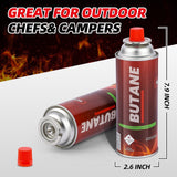 BUTANE FUEL CANISTERS FOR CAMPING STOVES – 28 PACK