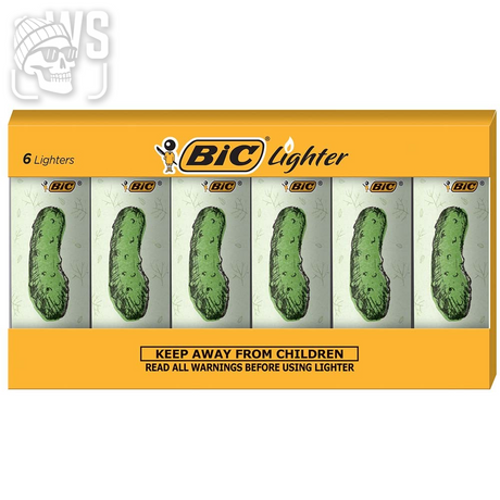 BIC SPECIAL EDITION PICKLE SERIES POCKET LIGHTERS, SET OF 6 LIGHTERS