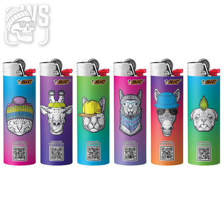 BIC SPECIAL EDITION AUGMENTED REALITY SERIES POCKET LIGHTERS, ASSORTED, 6-PACK